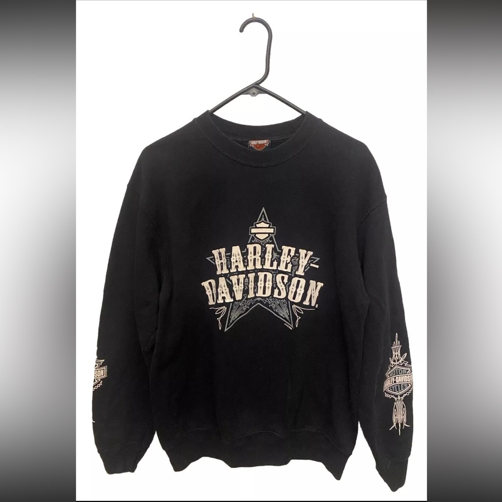 Vintage Harley Davidson Japan Men’s Pullover Crewneck Sweatshirt Sleeve Print M